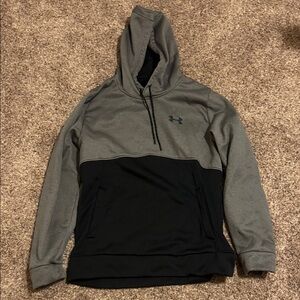 Under Armour Two-Tone Gray and Black Hoodie L
